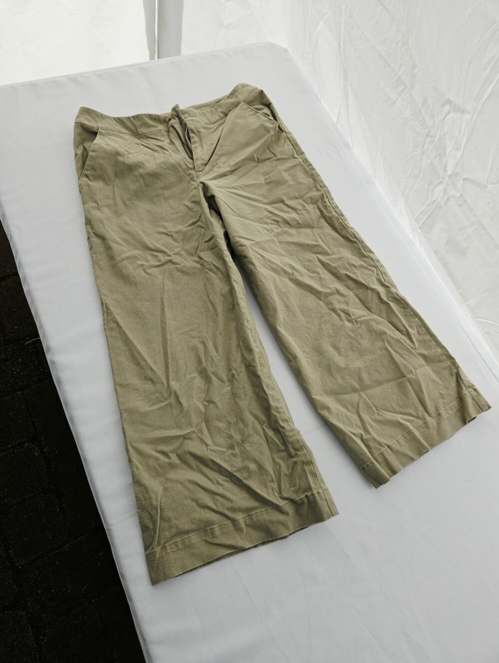 Merona Tan Wide Leg Cotton Blend Chinos